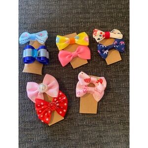 Unbranded Hair‎ Bow Clips Girls Multicolor New 10pc Set Polka Dot Strawberry